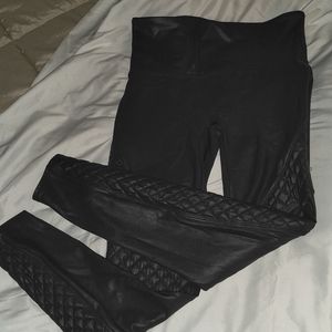 Spanx Faux Leather Quilted Leggings